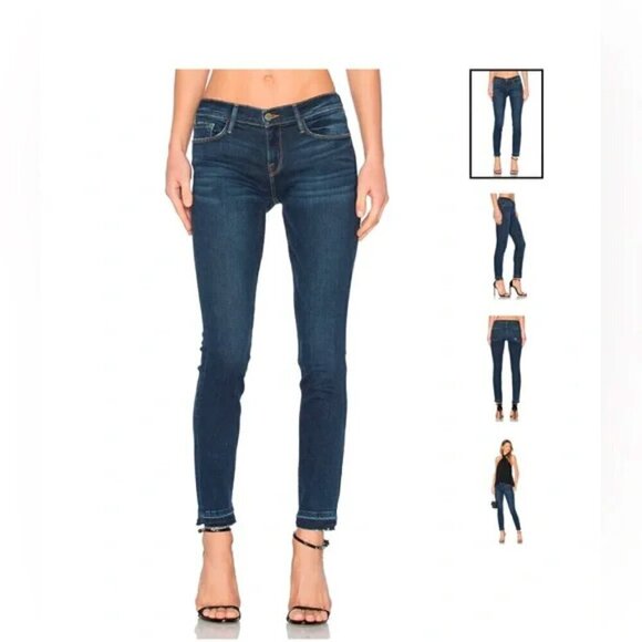 Frame Denim Le Skinny De Jeanne Released Cuff Sutton Size 28 - Picture 2 of 12